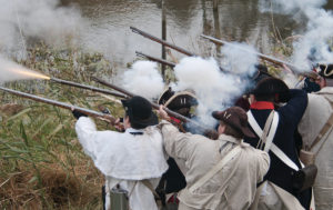 Battle at Fort Mifflin re-enactment